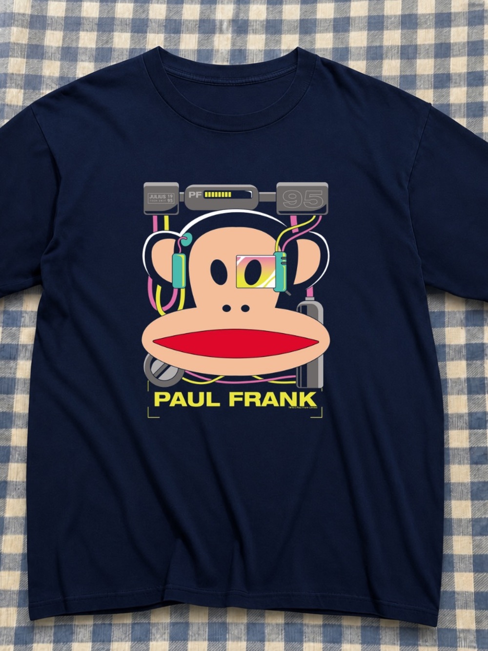 Paul Frank Navy Tee with Multicolor Julius Graphic